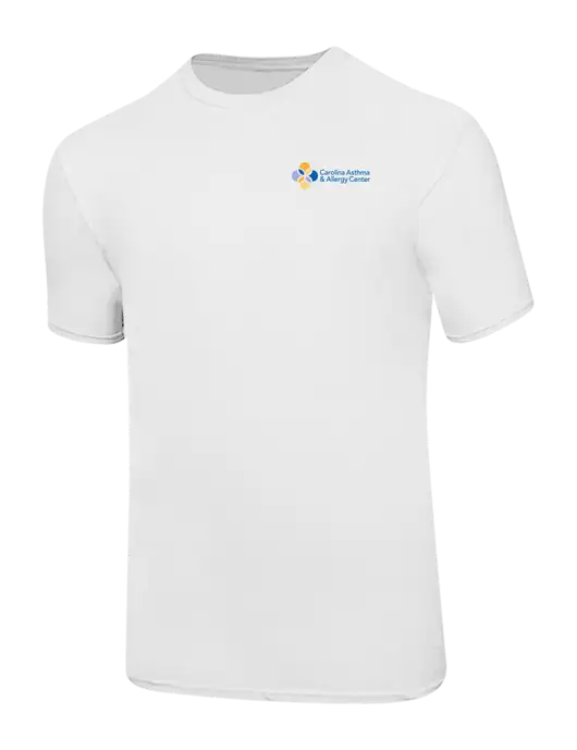 Ring Spun White 4.5 oz T-Shirt w/Carolina Asthma Logo