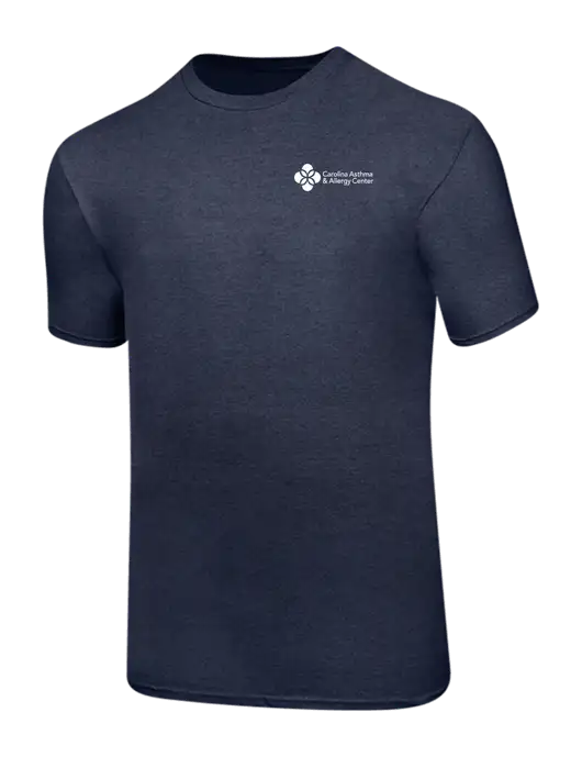 Ring Spun Heather Navy 4.5 oz T-Shirt w/Carolina Asthma Logo
