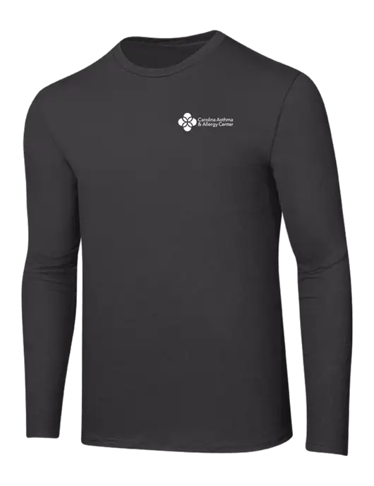 Ring Spun Charcoal 4.5 oz Long Sleeve T-Shirt w/Carolina Asthma Logo