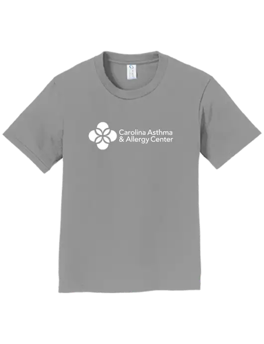 Youth Ring Spun Medium Grey 4.5 oz T-Shirt w/Carolina Asthma Logo