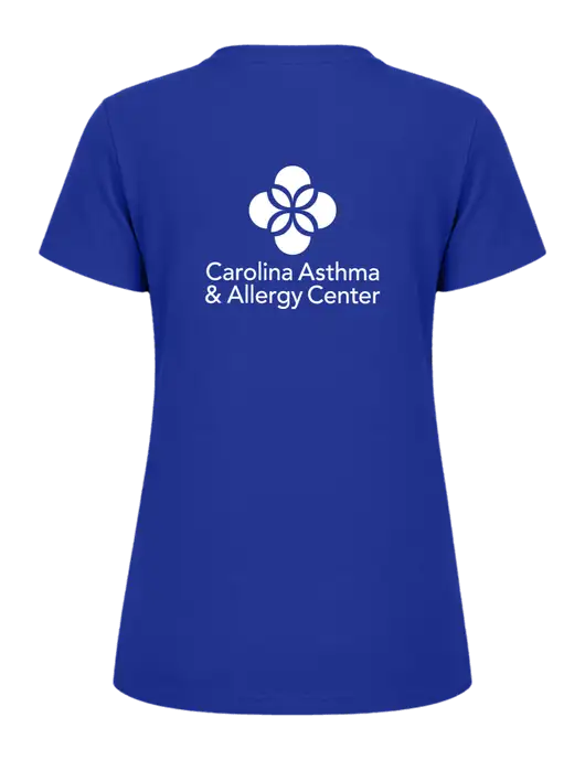 Womens Ring Spun Royal 4.5 oz T-Shirt w/Carolina Asthma Logo