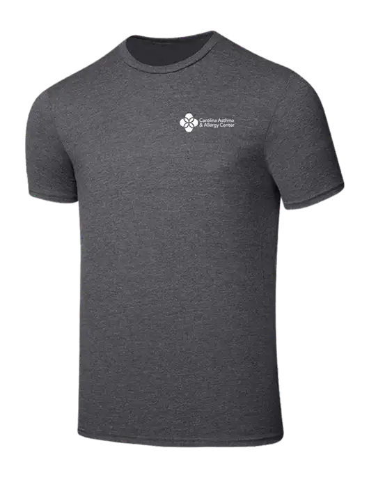 Seriously Soft Heathered Charcoal T-Shirt w/Carolina Asthma Logo