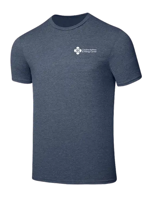 Seriously Soft Heathered Navy T-Shirt w/Carolina Asthma Logo