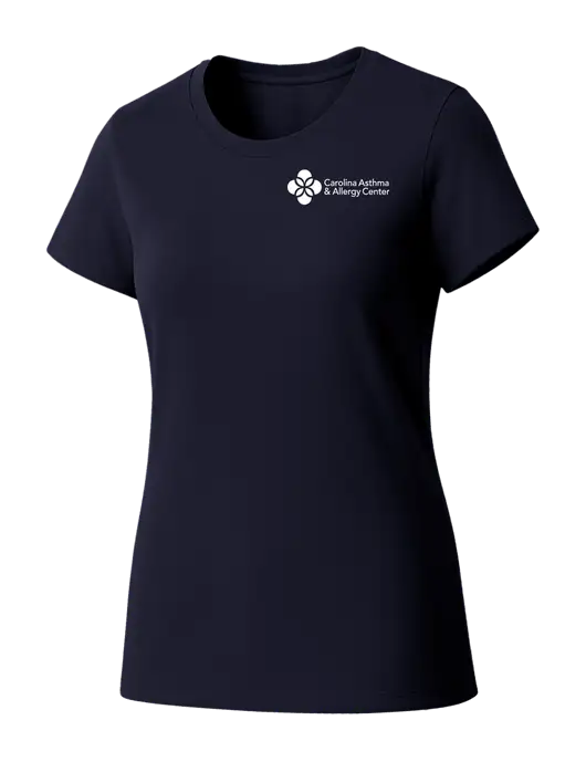 Womens Seriously Soft New Navy T-Shirt w/Carolina Asthma Logo
