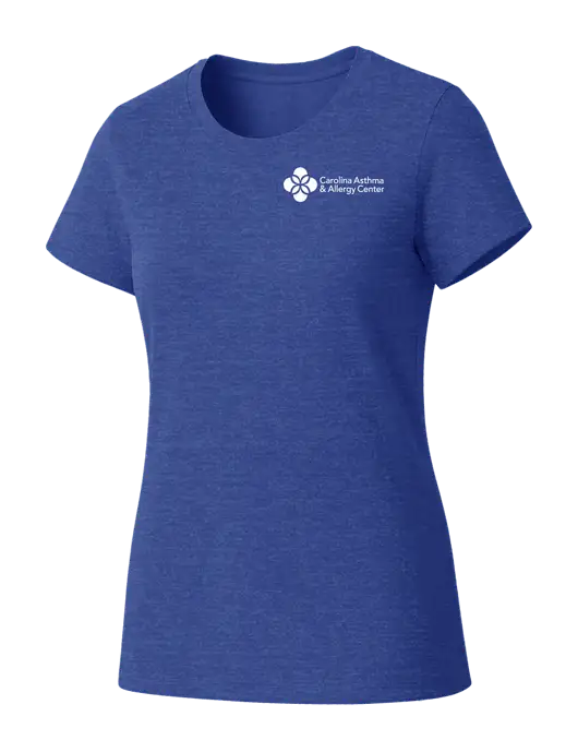 Womens Seriously Soft Royal Frost T-Shirt w/Carolina Asthma Logo