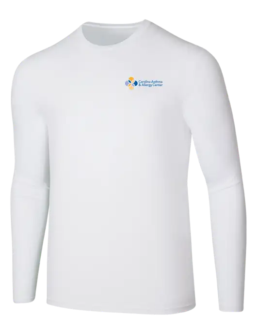 Seriously Soft White Long Sleeve T-Shirt w/Carolina Asthma Logo