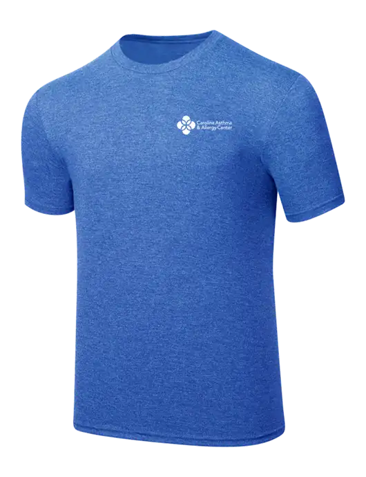Simply Soft Royal Frost 4.5oz  Poly/Combed Ring Spun Cotton T-Shirt w/Carolina Asthma Logo
