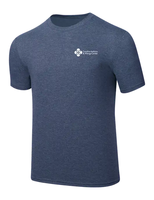 Simply Soft Navy Frost 4.5oz  Poly/Combed Ring Spun Cotton T-Shirt w/Carolina Asthma Logo