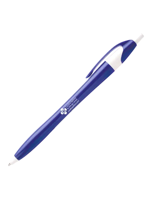 Novella Royal/White Executive Pen - Blue Ink w/Carolina Asthma Logo