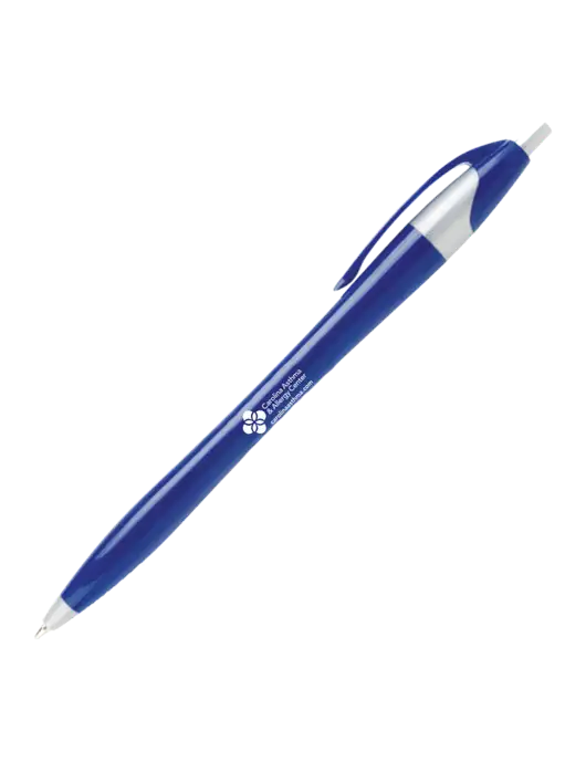 Novella Navy/Silver Corporate Pen- Blue Ink w/Carolina Asthma Logo