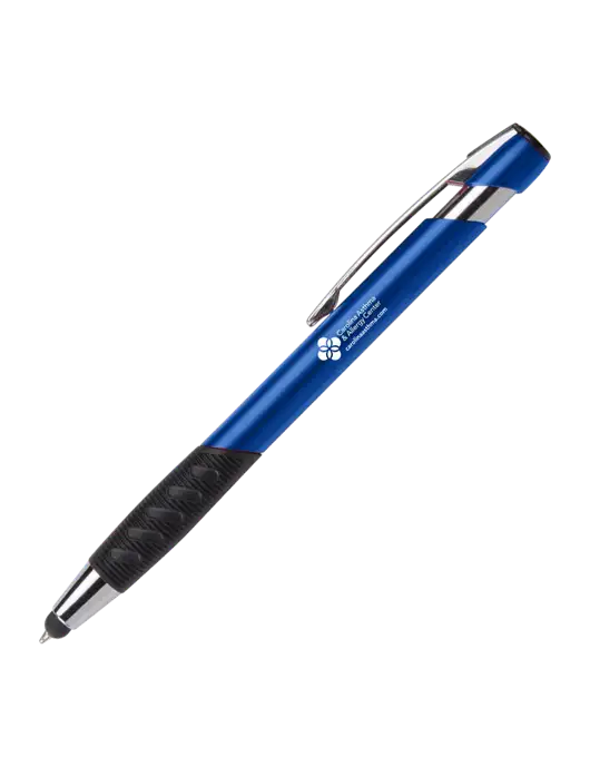 Alize Blue Stylus Black Ink Pen w/Carolina Asthma Logo