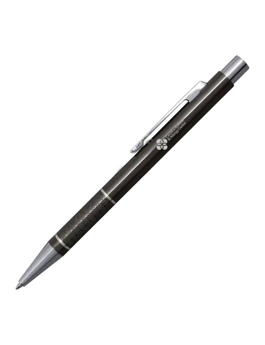 St George Gunmetal Pen - Blue Ink w/Carolina Asthma Logo