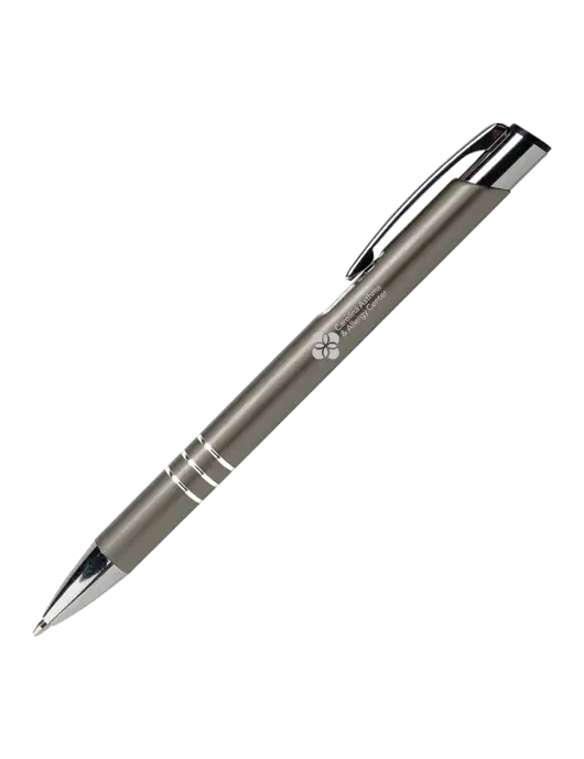 Laurent Gunmetal Pen - Black Ink w/Carolina Asthma Logo