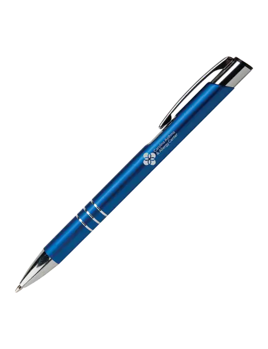 Laurent Blue Pen - Black Ink w/Carolina Asthma Logo
