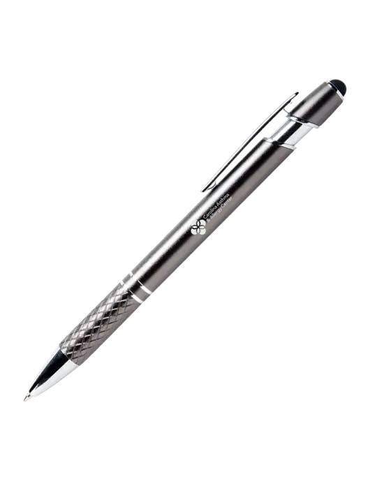 Valencia Gunmetal Stylus Pen - Black Ink w/Carolina Asthma Logo