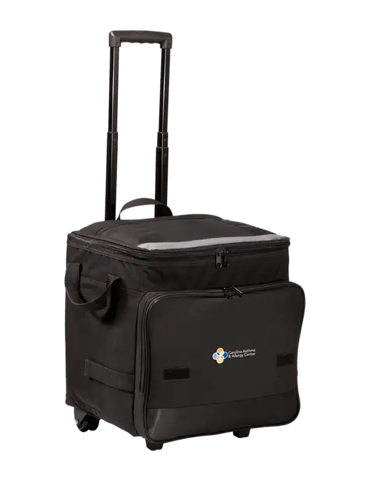 Black Rolling Cooler w/Carolina Asthma Logo