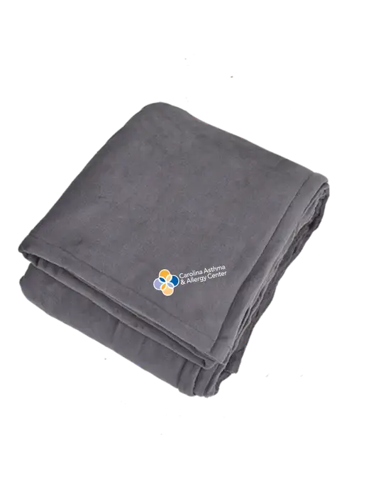 Oversized Graphite Ultra Plush Blanket Graphite w/Carolina Asthma Logo