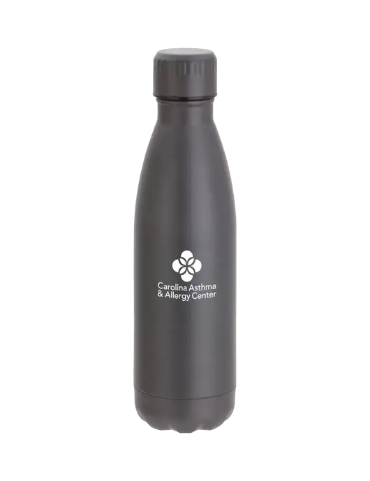 City Go Matte Charcoal 17 oz Insulated Bottle w/Carolina Asthma Logo