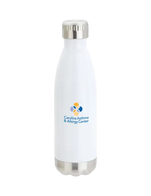 City Go White 17 oz Insulated Bottle w/Carolina Asthma Logo