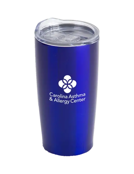Society Blue 20 oz Insulated Tumbler w/Carolina Asthma Logo