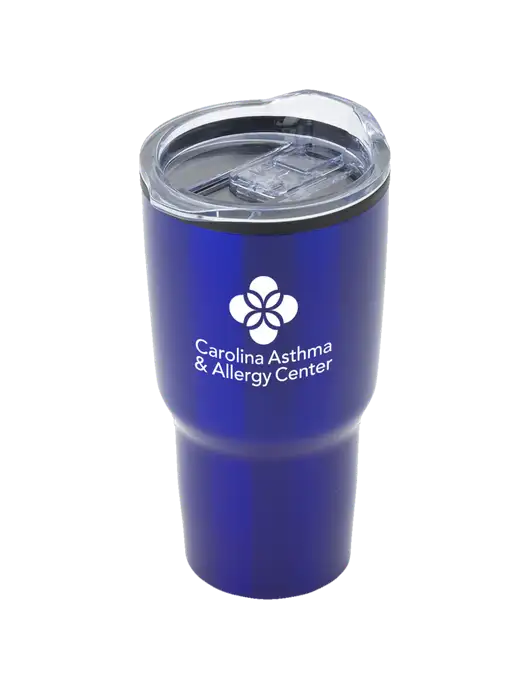 Odyssey Blue 30 oz Travel Tumbler w/Carolina Asthma Logo