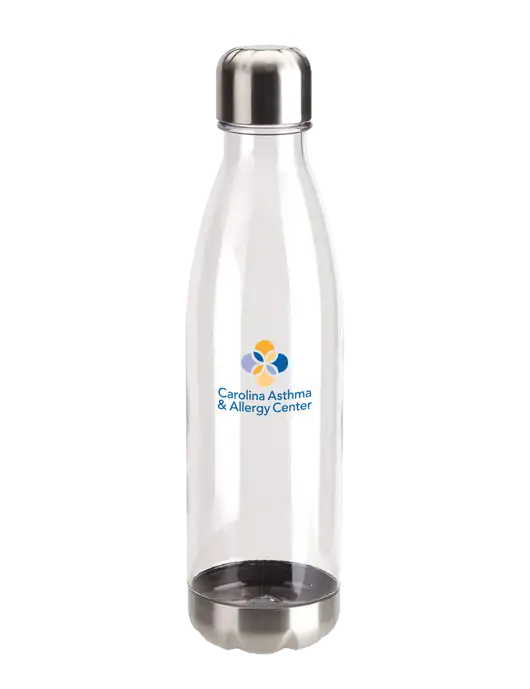 Bayside Tritan Clear 25 oz Bottle with Stainless Base and Cap w/Carolina Asthma Logo