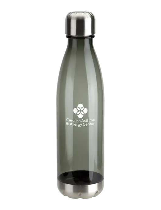 Bayside Tritan Smoke 25 oz Bottle with Stainless Base and Cap w/Carolina Asthma Logo