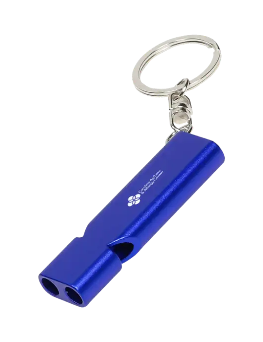 Quick Alert Blue Safety Whistle w/Carolina Asthma Logo