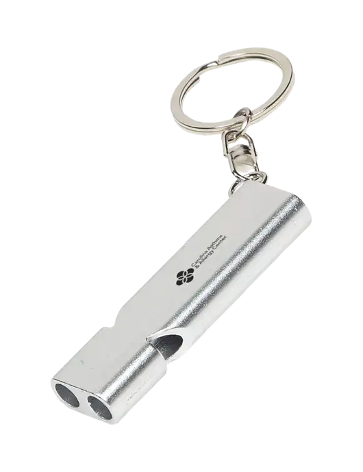 Quick Alert Silver Safety Whistle w/Carolina Asthma Logo