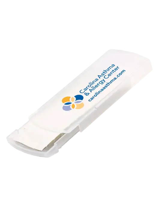 Slide Right Clear Bandage Dispenser w/Carolina Asthma Logo