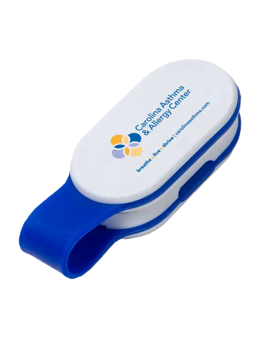 Magna Clip Blue Personal Safety Light w/Carolina Asthma Logo
