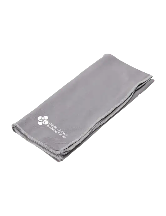 Eclipse Grey Copper Infused Cooling Towel w/Carolina Asthma Logo