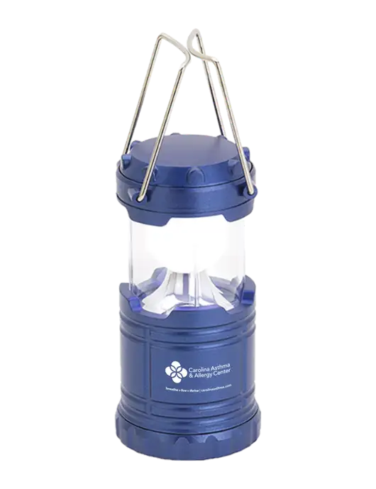 Blue Mini Retro Lantern w/Carolina Asthma Logo