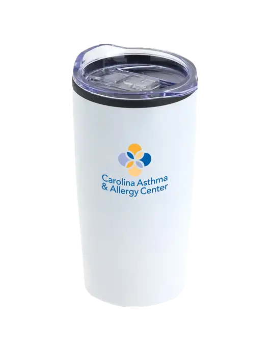 Olympus White 20 oz Tumbler w/Carolina Asthma Logo