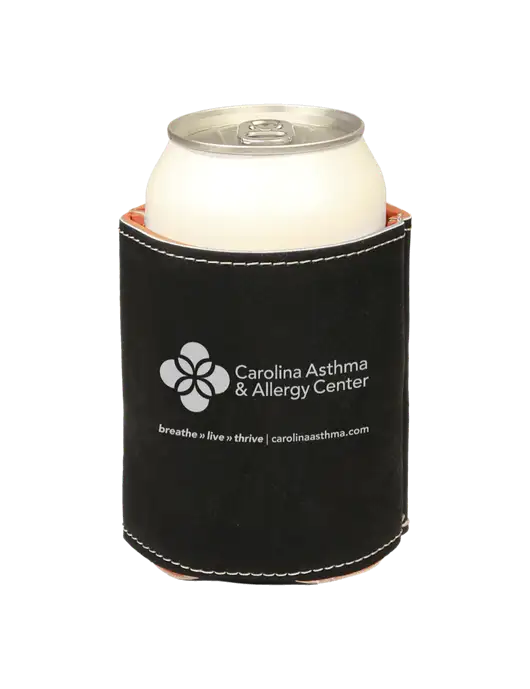 Black Leatherette Beverage Holder w/Carolina Asthma Logo