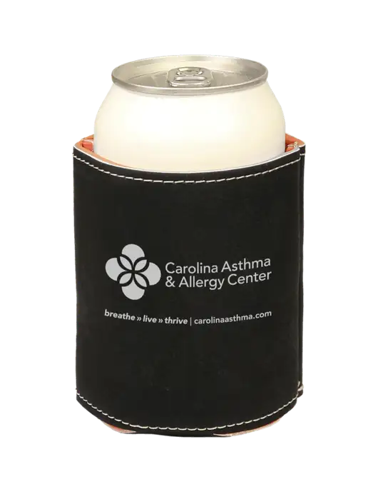 Black Leatherette Beverage Holder w/Carolina Asthma Logo
