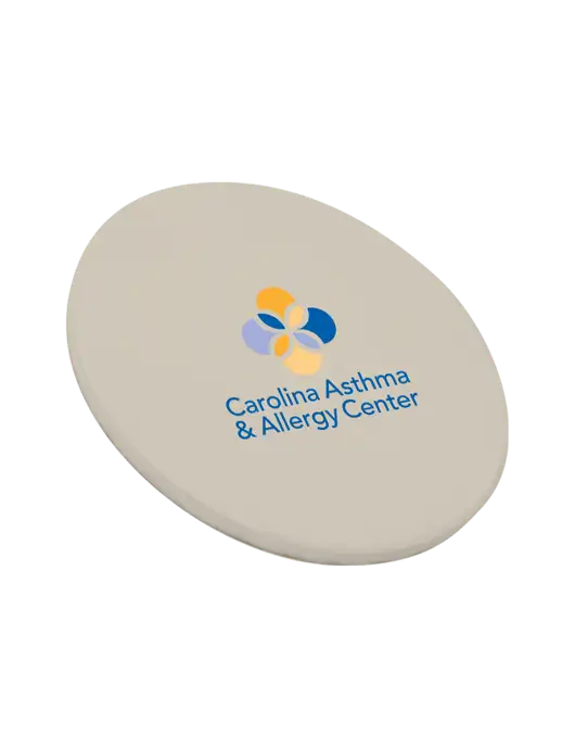 Round Sandstone Coaster w/Carolina Asthma Logo