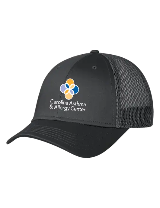 Charcoal Mesh Trucker Cap Snap Back w/Carolina Asthma Logo