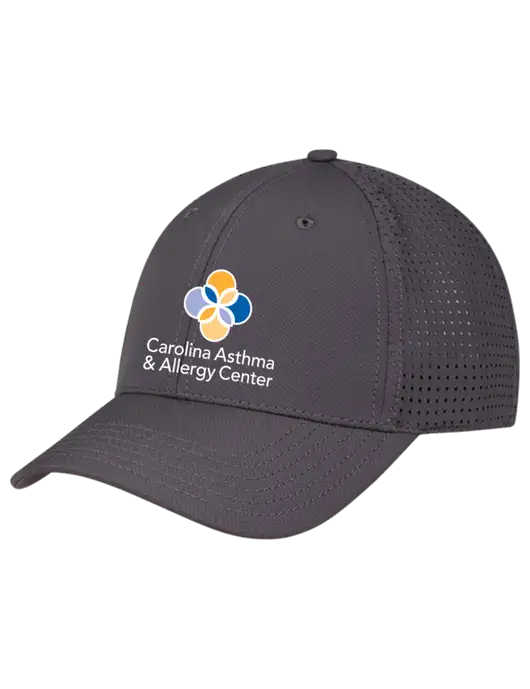 Charcoal Performance Stretchable Cap Hook & Loop w/Carolina Asthma Logo