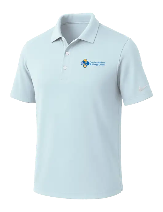 NIKE Very Light Blue Dri-Fit Micro Pique Polo w/Carolina Asthma Logo