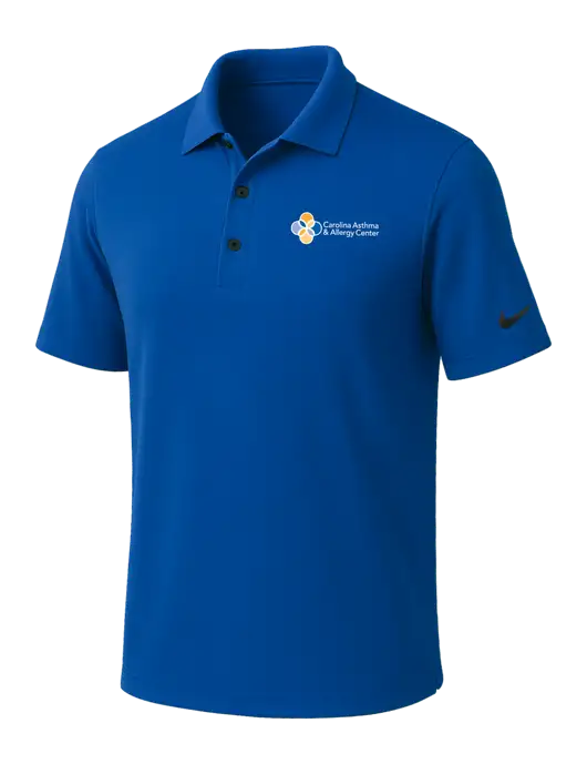 NIKE Dark Royal Dri-Fit Micro Pique Polo w/Carolina Asthma Logo