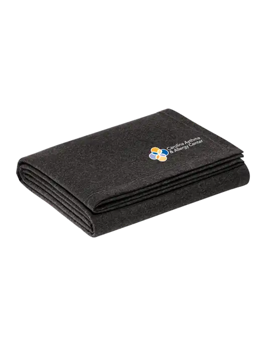 Recycled Charcoal Heather Blanket w/Carolina Asthma Logo