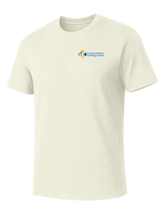Allmade White Sand Organic Cotton Tee w/Carolina Asthma Logo