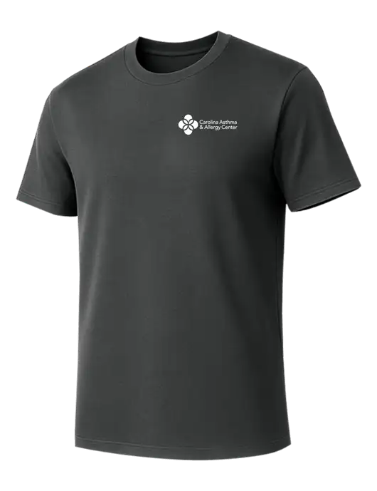 Allmade Charcoal Grey Organic Cotton Tee w/Carolina Asthma Logo