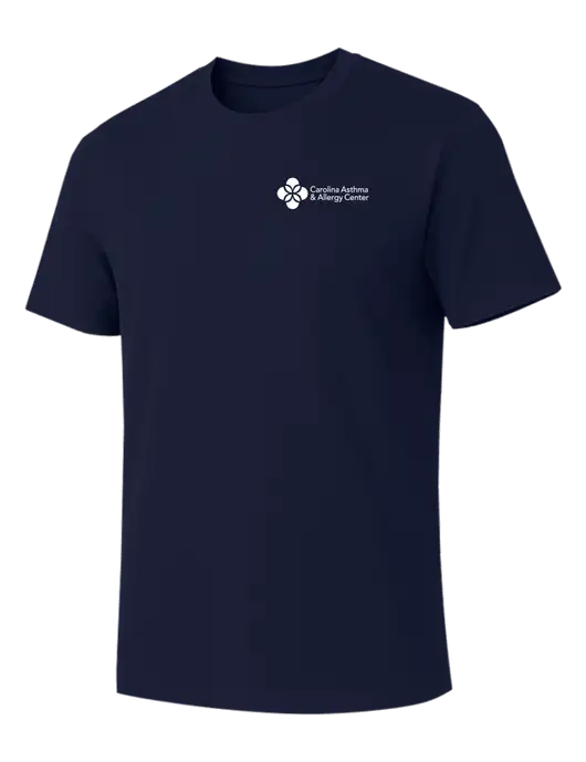 Allmade Dark Navy Organic Cotton Tee w/Carolina Asthma Logo