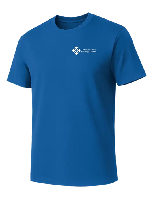 Allmade Royal Blue Organic Cotton Tee w/Carolina Asthma Logo