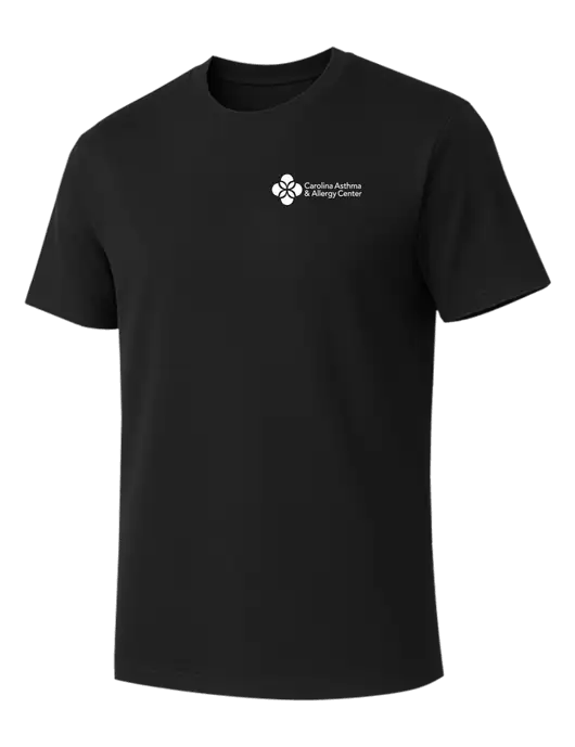 Allmade Deep Black Organic Cotton Tee w/Carolina Asthma Logo