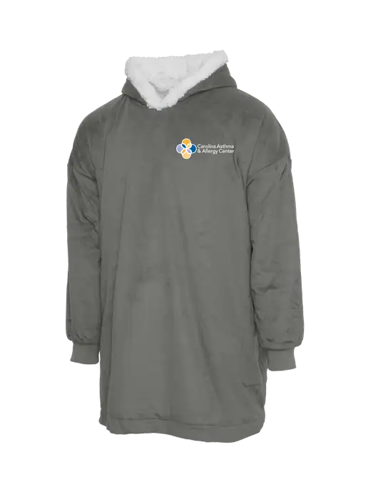 Wearable Lodge Medium Grey Blanket w/Carolina Asthma Logo