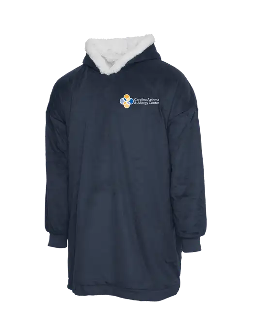 Wearable Lodge Navy Blanket w/Carolina Asthma Logo