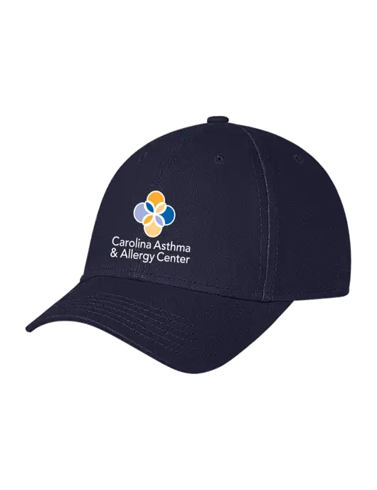 Navy Structured Soft Snap Closure Hook & Loop Cap w/Carolina Asthma Logo